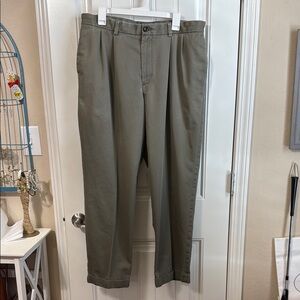 Izod Tan Pleated Chinos 36X30